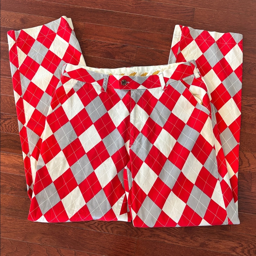 Men’s Loudmouth Argyle Pants golf 34 x 34